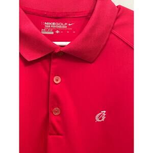 Nike Golf Tour Performance Polo Men’s XL Pink Dri-FIT Golf Shirt Course Logo